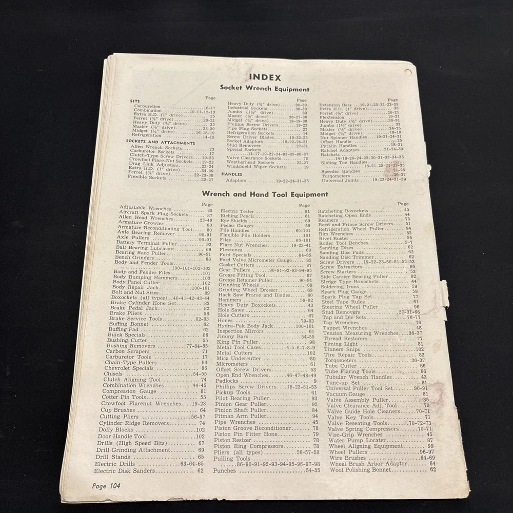 Rare Vintage 1948 Snap-on Tools Catalog S Blue-Point Mechanic Tool Automotive